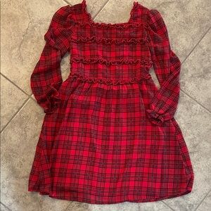Wonder Nation Red Plaid Ruffle Dress